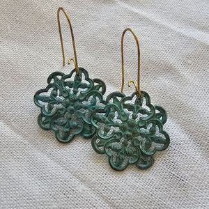 Rare!! We Dream In Colour/Color Verdigris vintage earrings